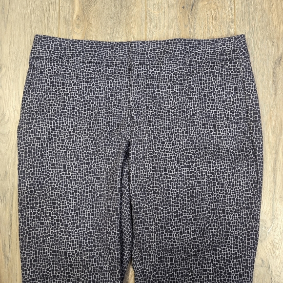 Banana Republic Factory gray patterned Hampton fit cropped trouser pants, size 2 - Picture 3 of 12